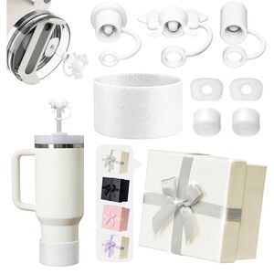 White Stanley Cup Accessory Gift Set